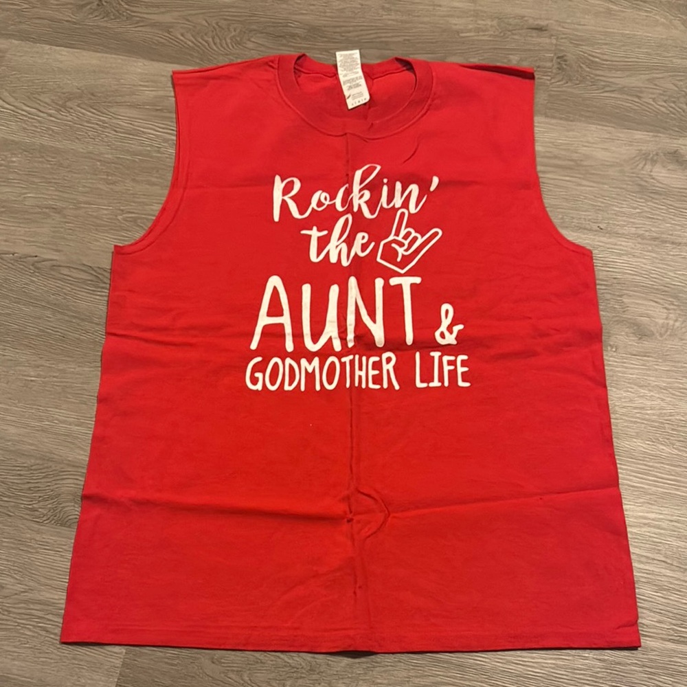 Red Sleeveless Kids Shirt